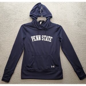 Under armour Hoodie Womens Small Navy Penn State University Semi-Fitted ColdGear